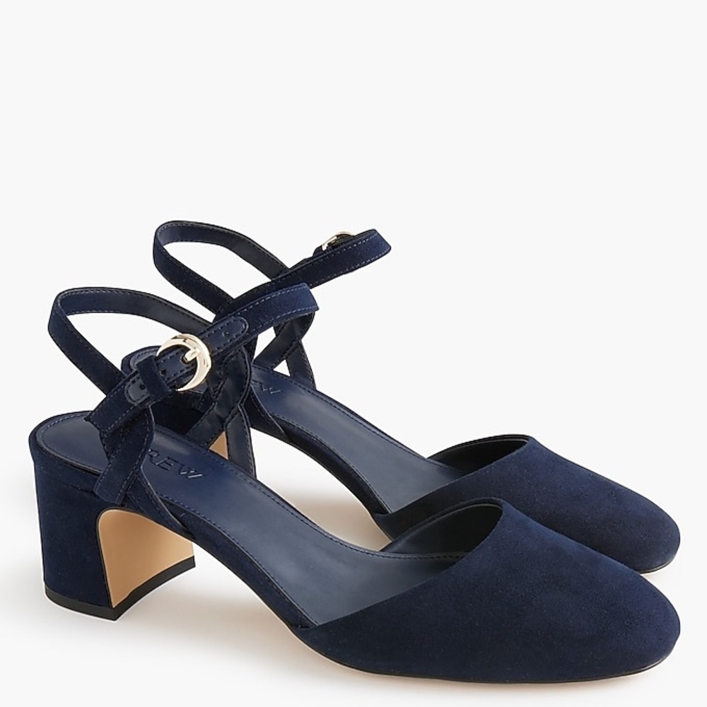 Madewell Microsuede ankle-strap heels CL385